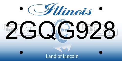 2GQG928 Illinois License Plate