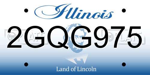2GQG975 Illinois License Plate
