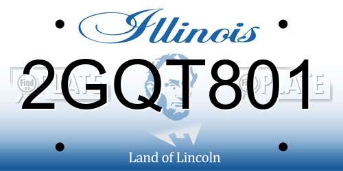 2GQT801 Illinois License Plate