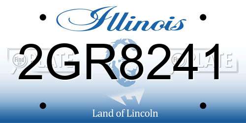 2GR8241 Illinois License Plate