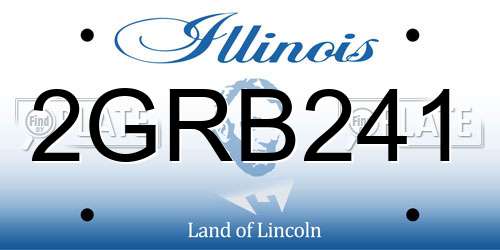 2GRB241 Illinois License Plate