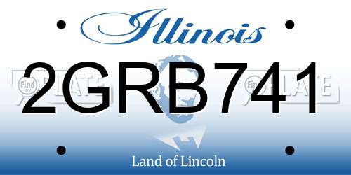 2GRB741 Illinois License Plate