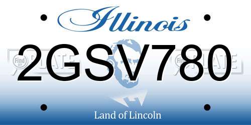 2GSV780 Illinois License Plate