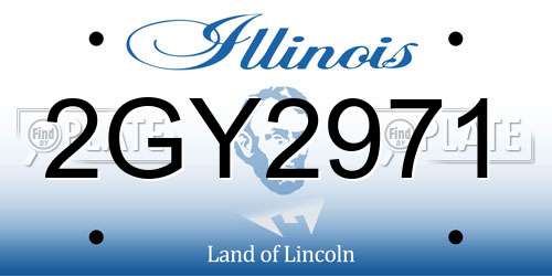 2GY2971 Illinois License Plate