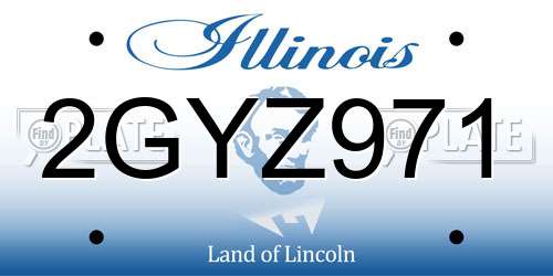 2GYZ971 Illinois License Plate