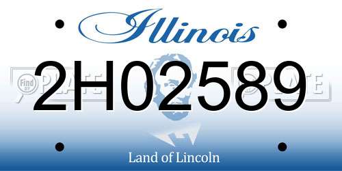 2H02589 Illinois License Plate