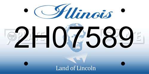 2H07589 Illinois License Plate