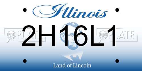 2H16L1 Illinois License Plate