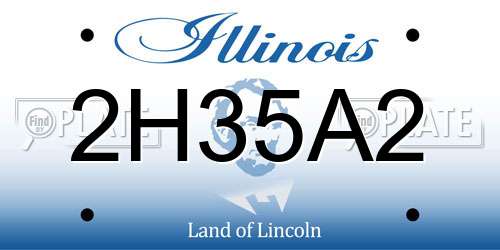 2H35A2 Illinois License Plate