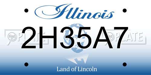 2H35A7 Illinois License Plate