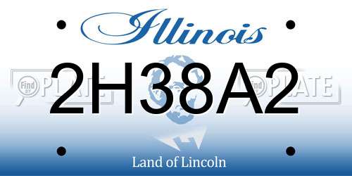 2H38A2 Illinois License Plate