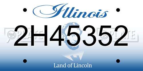 2H45352 Illinois License Plate