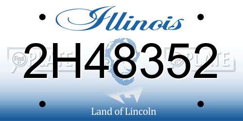 2H48352 Illinois License Plate
