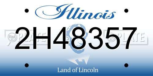 2H48357 Illinois License Plate