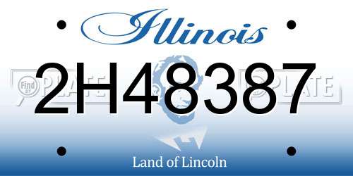 2H48387 Illinois License Plate