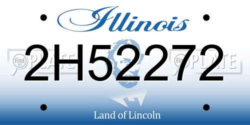 2H52272 Illinois License Plate