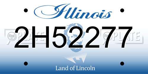 2H52277 Illinois License Plate