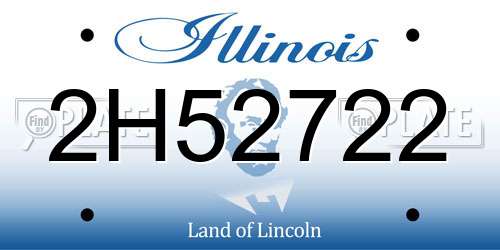 2H52722 Illinois License Plate