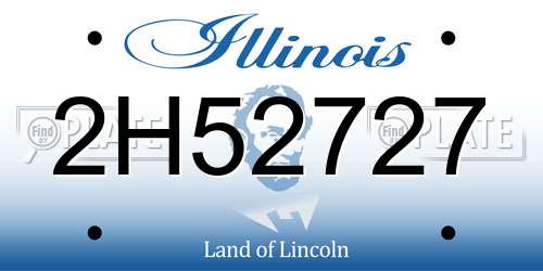 2H52727 Illinois License Plate