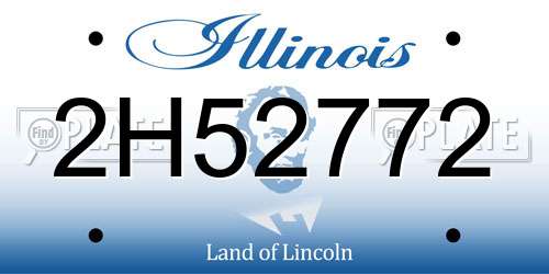 2H52772 Illinois License Plate