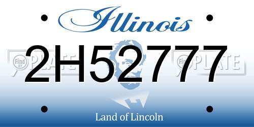 2H52777 Illinois License Plate