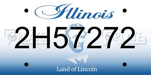 2H57272 Illinois License Plate