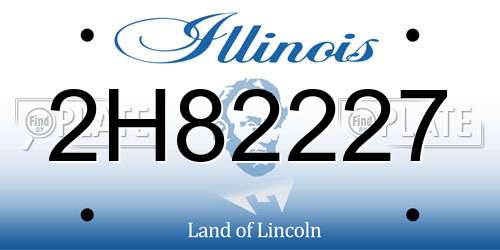 2H82227 Illinois License Plate