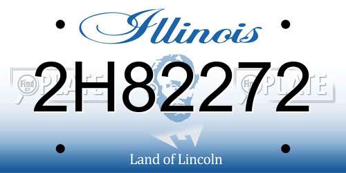 2H82272 Illinois License Plate