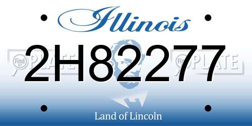 2H82277 Illinois License Plate
