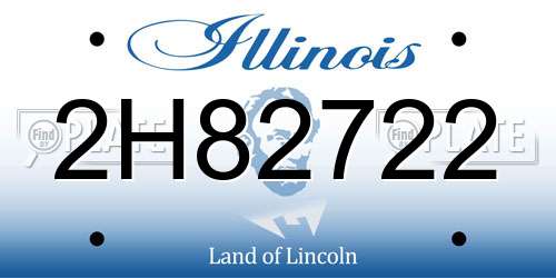 2H82722 Illinois License Plate