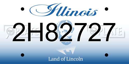 2H82727 Illinois License Plate