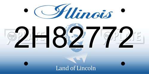 2H82772 Illinois License Plate