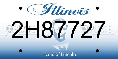 2H87727 Illinois License Plate