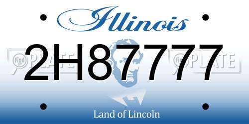 2H87777 Illinois License Plate