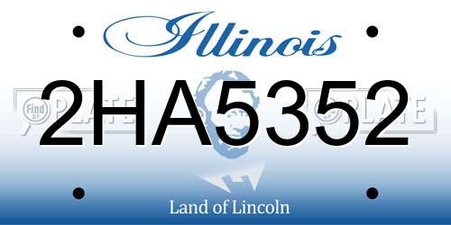 2HA5352 Illinois License Plate
