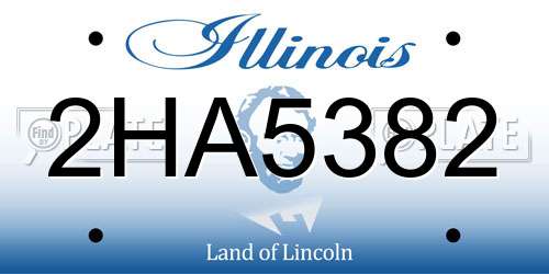 2HA5382 Illinois License Plate
