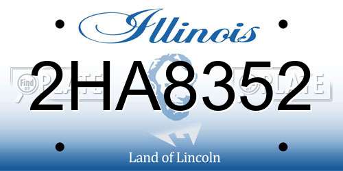 2HA8352 Illinois License Plate