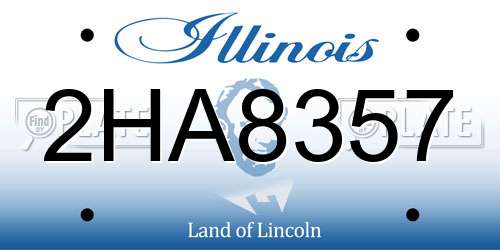 2HA8357 Illinois License Plate