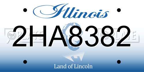 2HA8382 Illinois License Plate