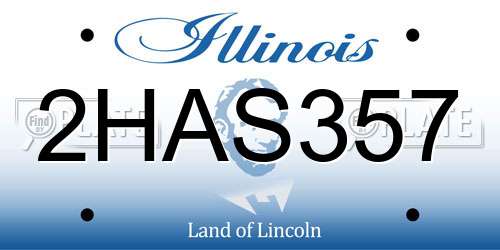 2HAS357 Illinois License Plate