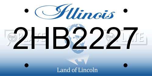 2HB2227 Illinois License Plate
