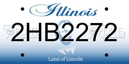 2HB2272 Illinois License Plate