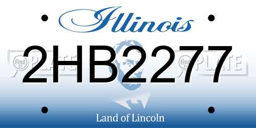 2HB2277 Illinois License Plate
