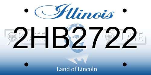 2HB2722 Illinois License Plate