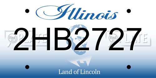 2HB2727 Illinois License Plate