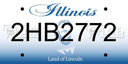 2HB2772 Illinois License Plate