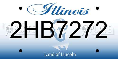 2HB7272 Illinois License Plate
