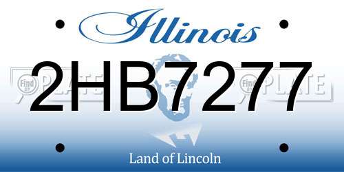 2HB7277 Illinois License Plate