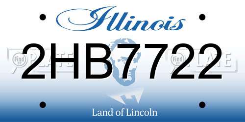 2HB7722 Illinois License Plate