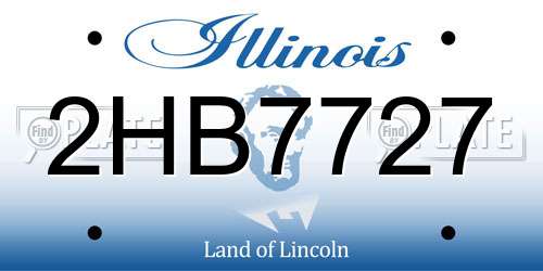 2HB7727 Illinois License Plate